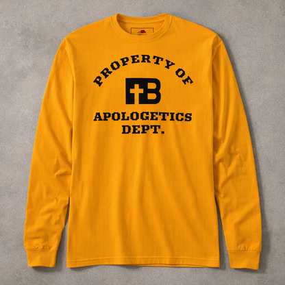 Apologetics Dept - Black Design - Cotton Unisex Long Sleeve Tee