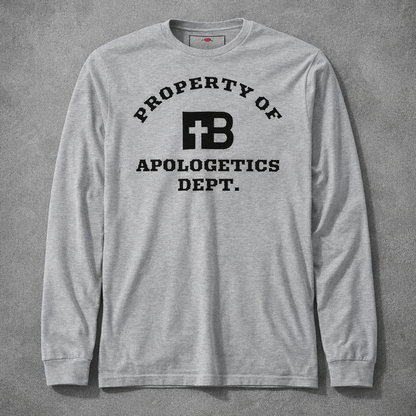 Apologetics Dept - Black Design - Cotton Unisex Long Sleeve Tee