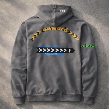 Godward - Grey + Blue Design - Unisex cotton hoodie