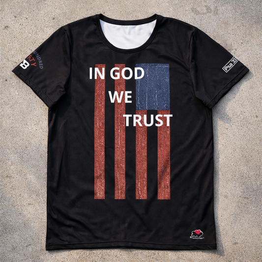 IN GOD WE TRUST - Men's athletic t-shirt