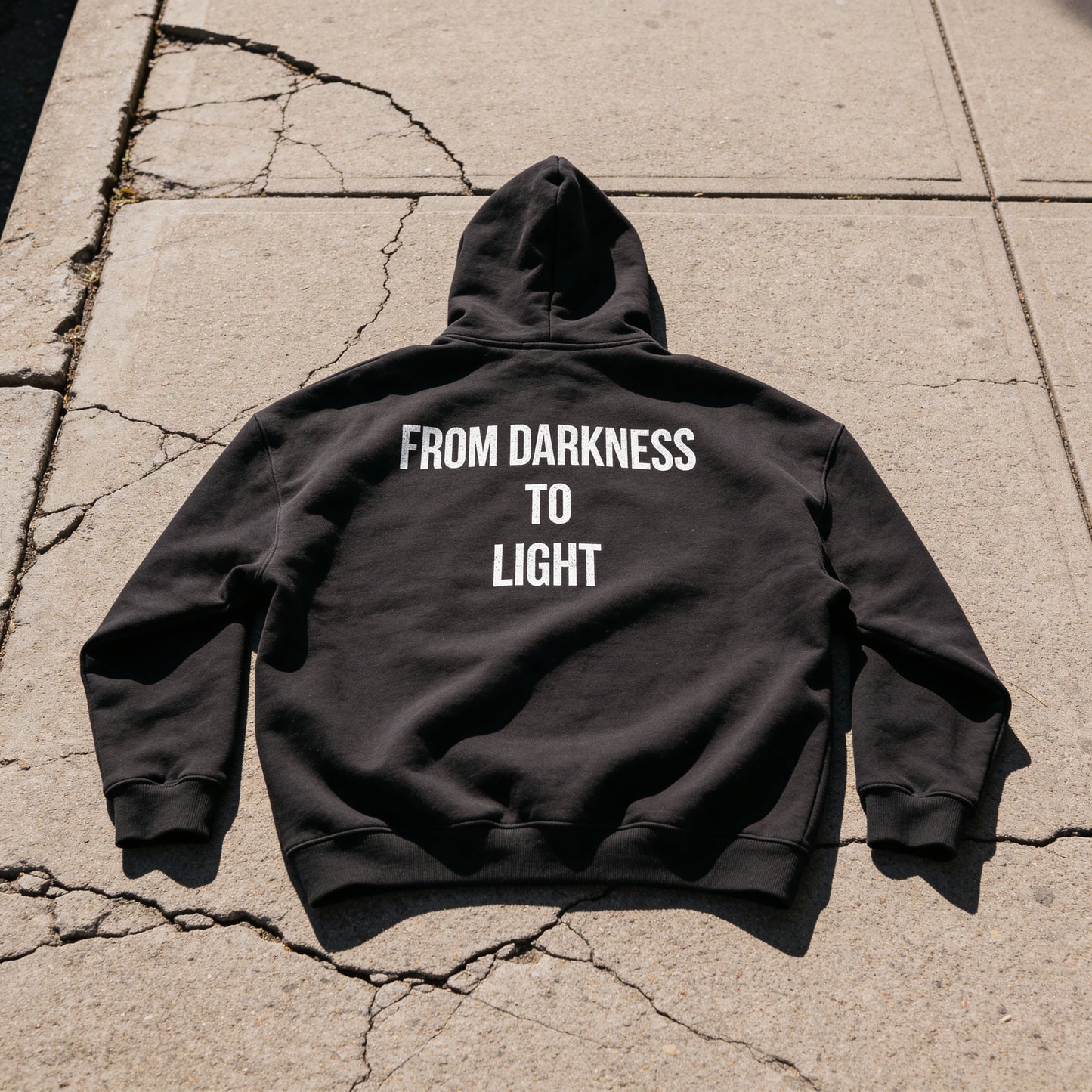 Darkness To Light - Lightning Design - Oversize Fleeced Hoodie