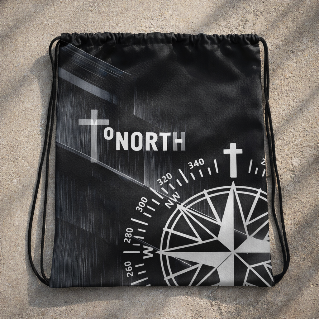 True North - Black Design - Polyester - Drawstring bag