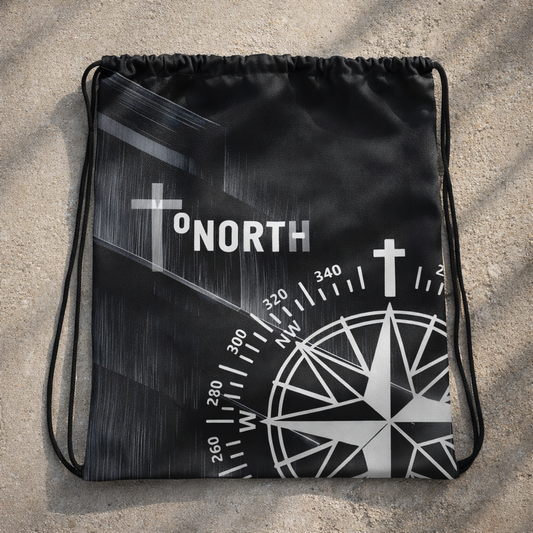 True North - Black Design - Polyester - Drawstring bag