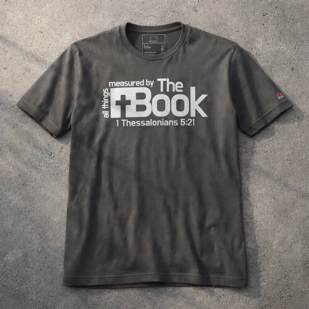 All Things Measured By The Book - White Design - Cotton - Unisex t-shirt