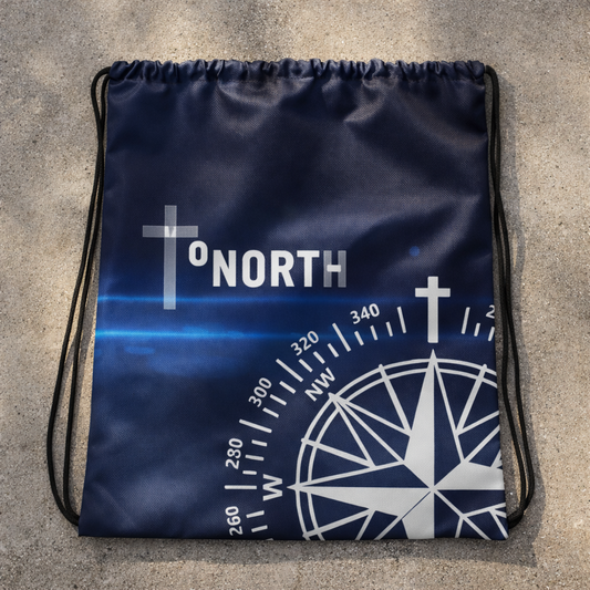 True North - Blue Design - Polyester - Drawstring bag