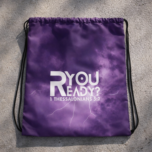 R You Ready - Purple Lightning - Standard - Polyester - Drawstring bag