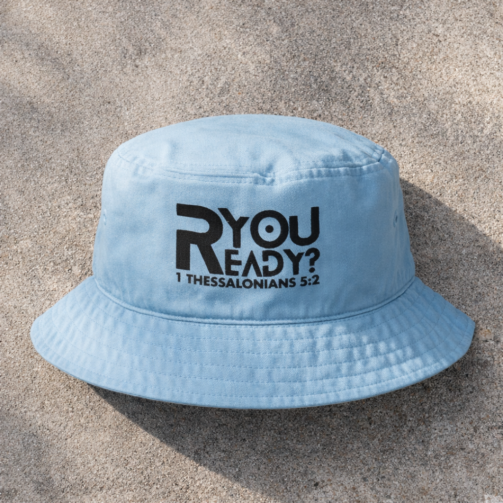 R You Ready - Black Design - Organic bucket hat