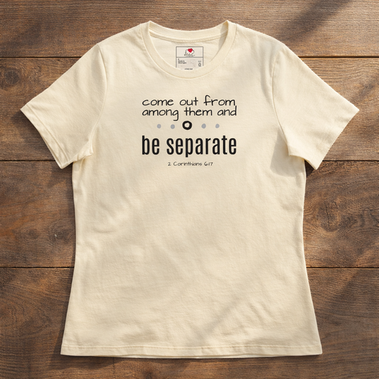 Be Separate - Black Design - Cotton - Women - Relaxed Tee