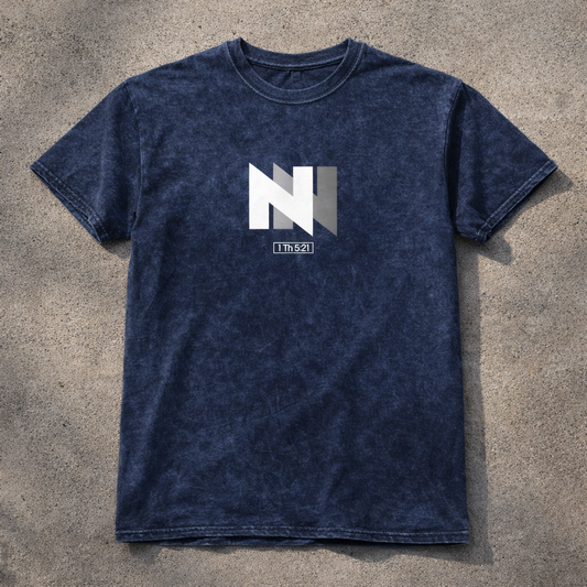 Navigate the Noise - White Design - Cotton Vintage Wash T-Shirt