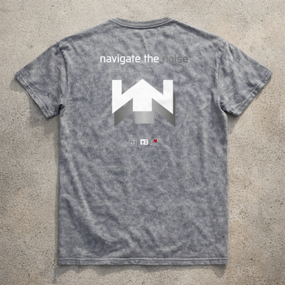 Navigate the Noise - White Design - Cotton Vintage Wash T-Shirt
