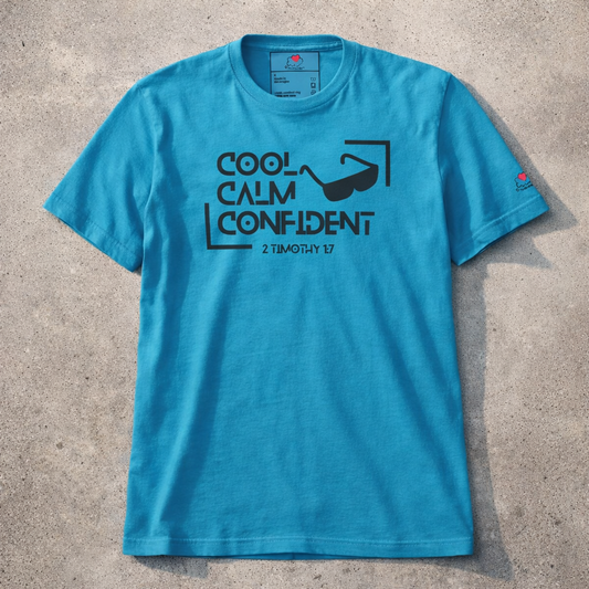 Cool Calm Confident - Black Design - Cotton - Unisex t-shirt
