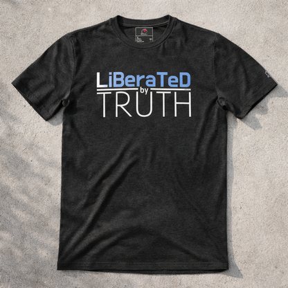 Liberated By Truth - White Design - Triblend - Lightweight Tee