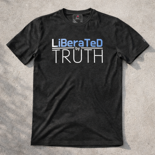 Liberated By Truth - White Design - Triblend - Lightweight Tee