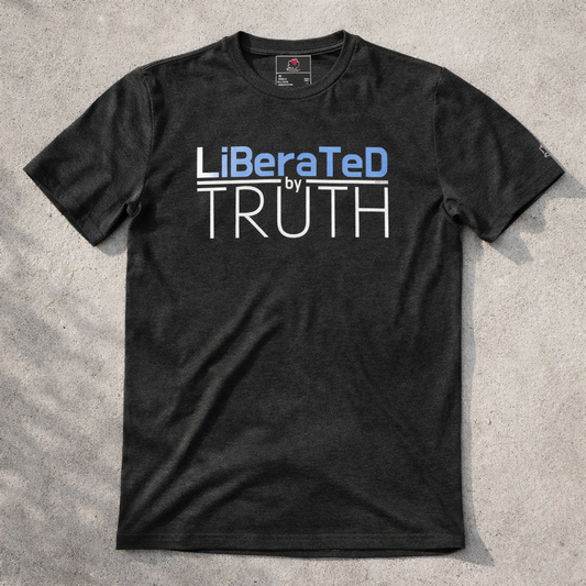Liberated By Truth - White Design - Triblend - Lightweight Tee