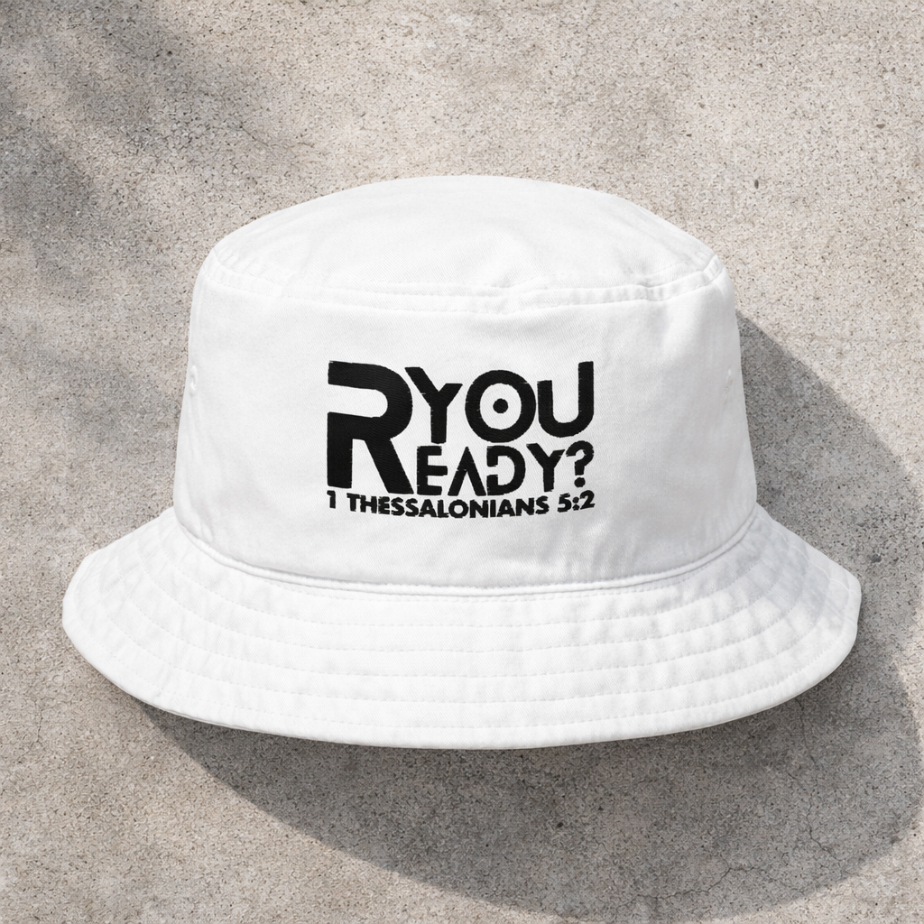 R You Ready - Black Design - Organic bucket hat