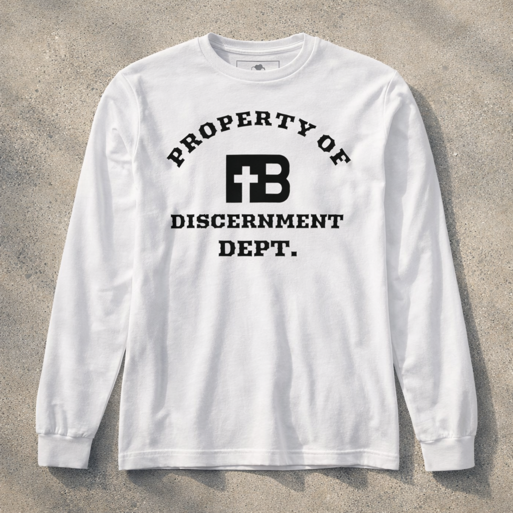 Discernment Dept - Black Design - Cotton Unisex Long Sleeve Tee