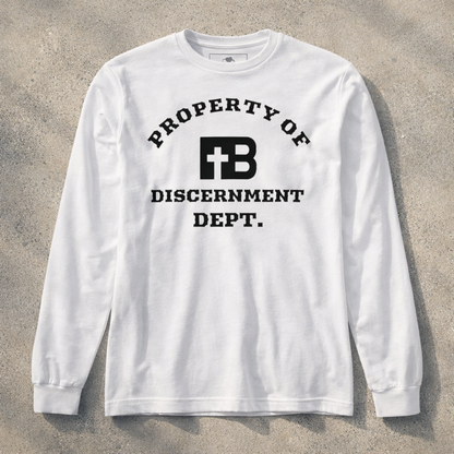 Discernment Dept - Black Design - Cotton Unisex Long Sleeve Tee