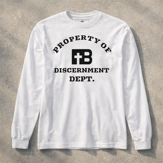 Discernment Dept - Black Design - Cotton Unisex Long Sleeve Tee