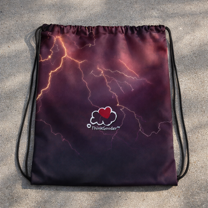 R You Ready - Orange Lightning - Standard - Polyester - Drawstring bag