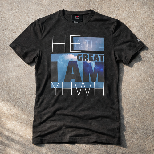 HE IS - White Design - Tri-blend - Lightweight Tee