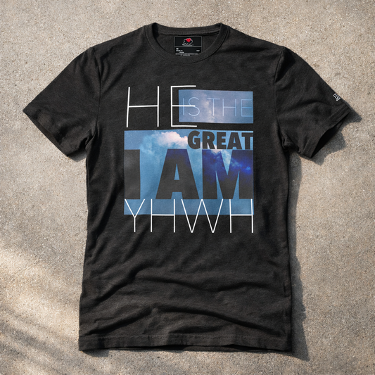 HE IS - White Design - Tri-blend - Lightweight Tee