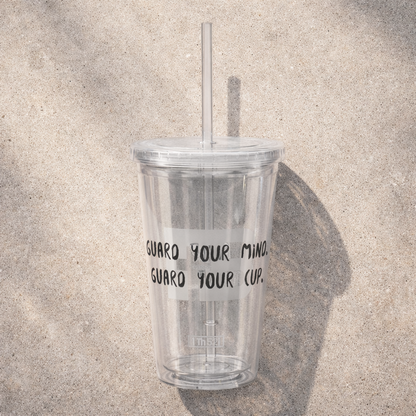 Guard Your Mind - Clear plastic tumbler