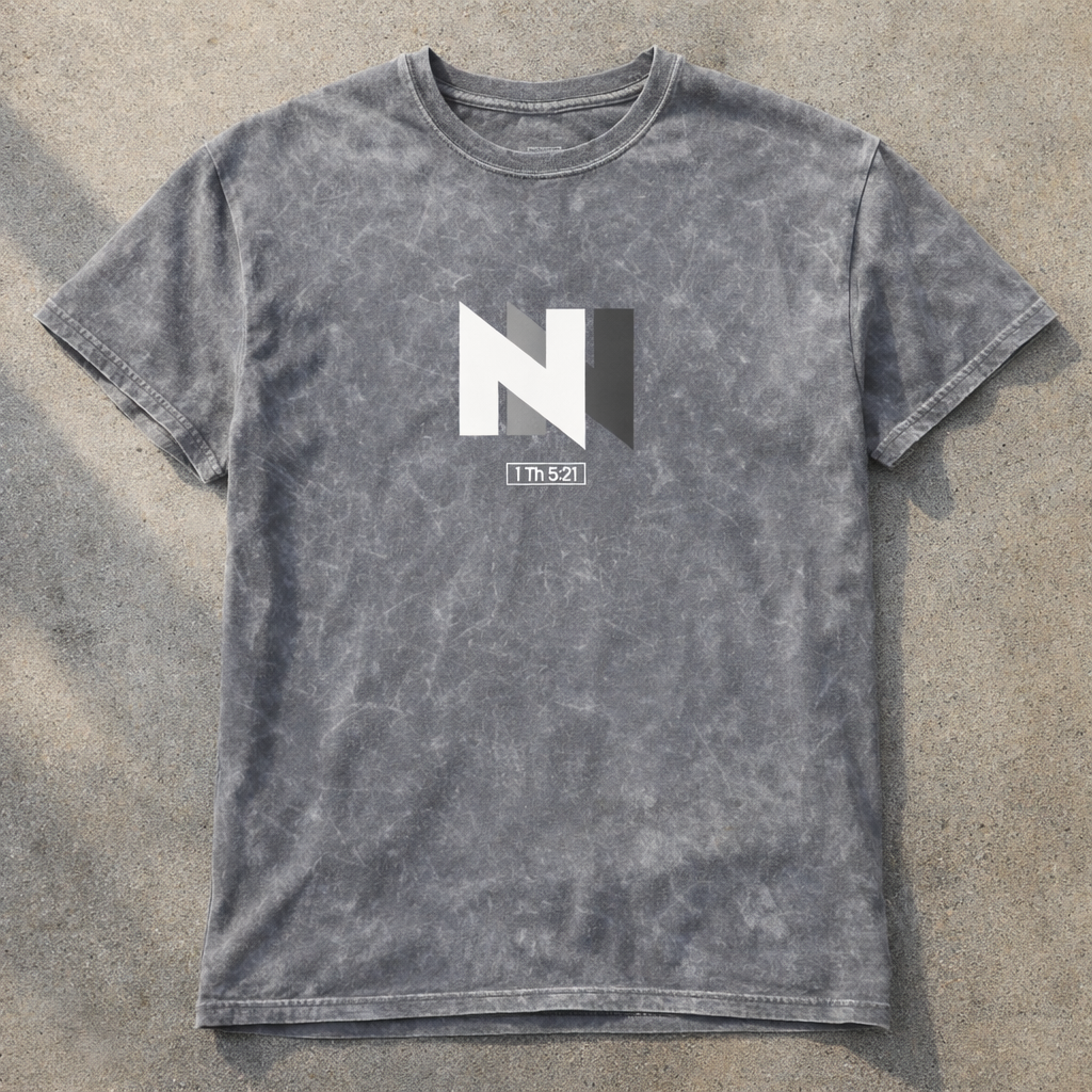Navigate the Noise - White Design - Cotton Vintage Wash T-Shirt