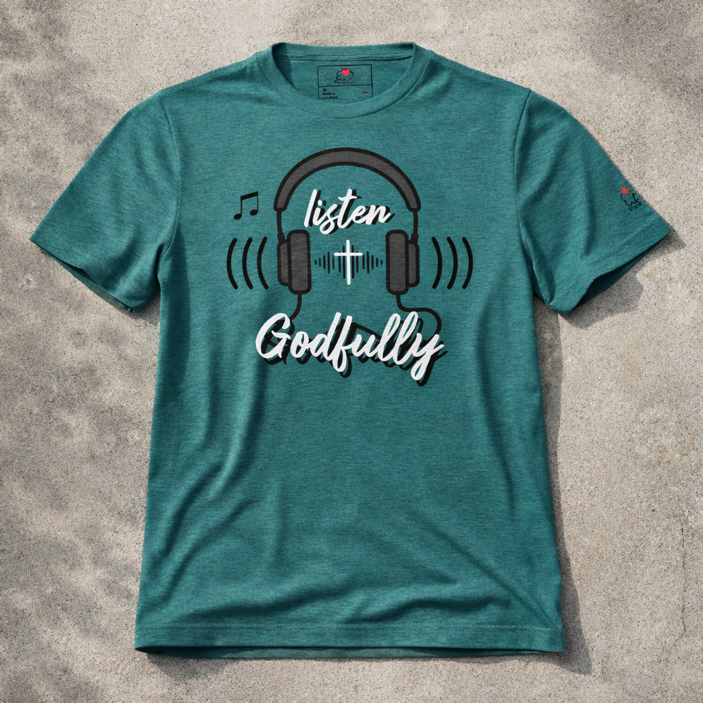 Listen Godfully - Black Design - Triblend - Lightweight Tee