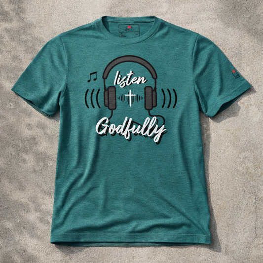 Listen Godfully - Black Design - Triblend - Lightweight Tee