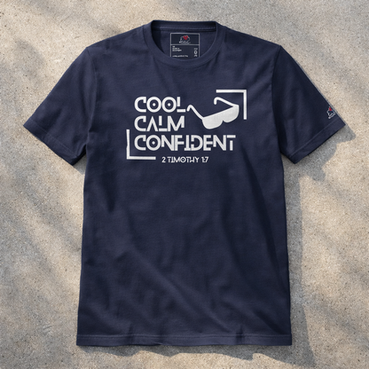 Cool Calm Confident - White Design - Cotton - Unisex t-shirt