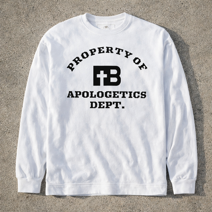 Apologetics Dept - Black Design - Cotton Unisex Long Sleeve Tee