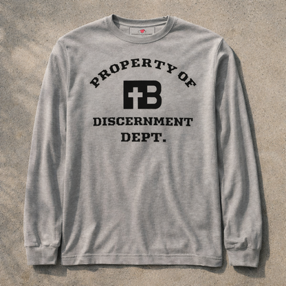 Discernment Dept - Black Design - Cotton Unisex Long Sleeve Tee