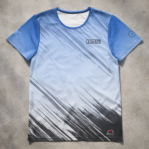 Complete in Christ - Black + Blue Design - Men's athletic t-shirt