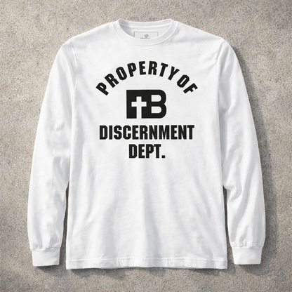Discernment Dept - Black Design - Cotton Unisex Long Sleeve Tee