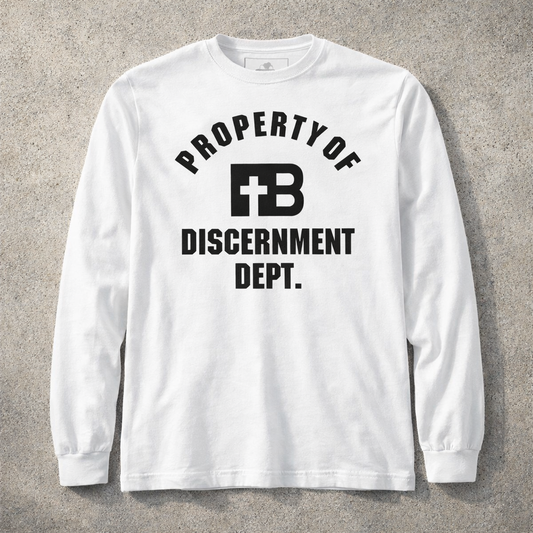 Discernment Dept - Black Design - Cotton Unisex Long Sleeve Tee
