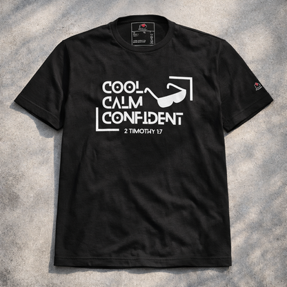 Cool Calm Confident - White Design - Cotton - Unisex t-shirt