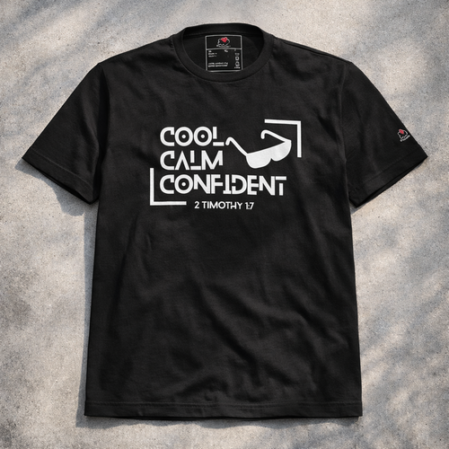 Cool Calm Confident - White Design - Cotton - Unisex t-shirt