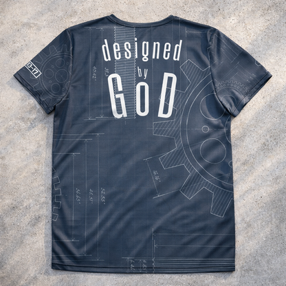 Designed by GOD - Men's athletic t-shirt