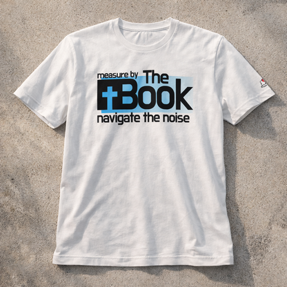 Navigate the Noise - Black + Blue Design - Cotton - Unisex t-shirt