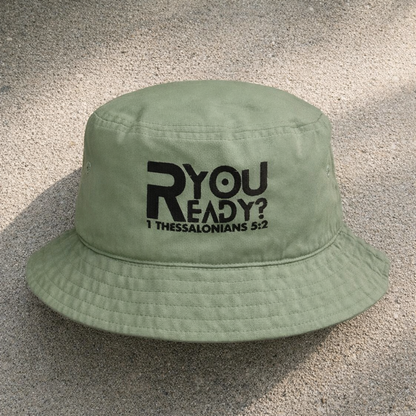 R You Ready - Black Design - Organic bucket hat