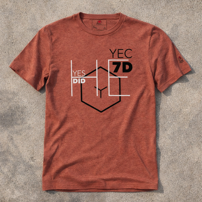YEC 7D YES HE DID - Black Design - Triblend - Lightweight Tee