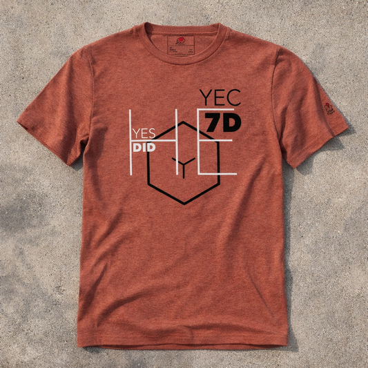 YEC 7D YES HE DID - Black Design - Triblend - Lightweight Tee
