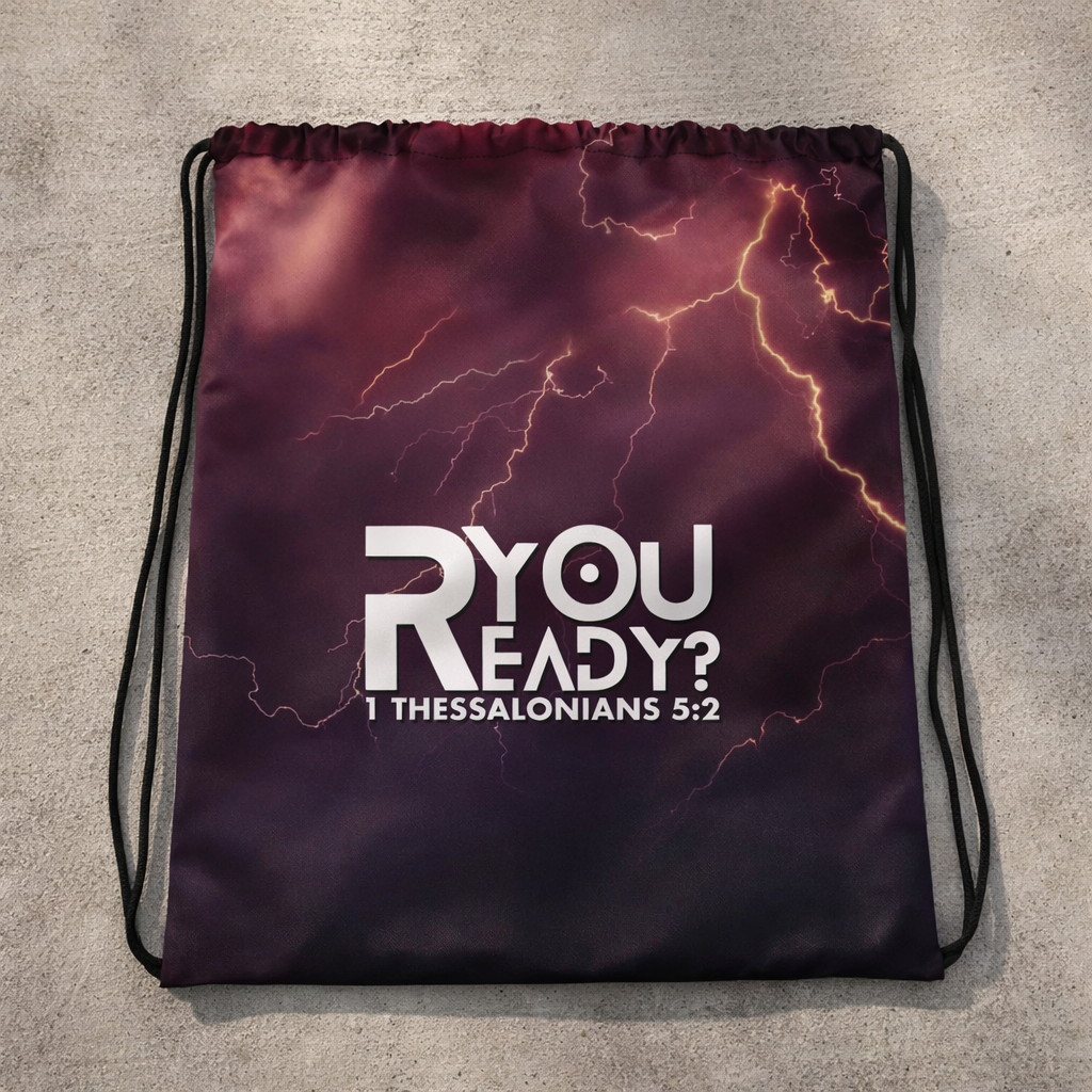 R You Ready - Orange Lightning - Standard - Polyester - Drawstring bag