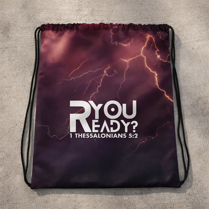 R You Ready - Orange Lightning - Standard - Polyester - Drawstring bag