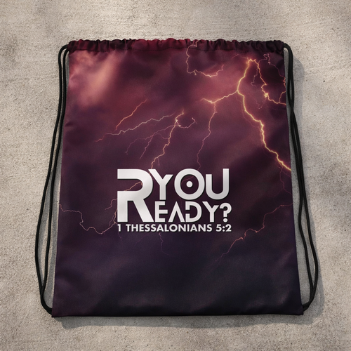 R You Ready - Orange Lightning - Standard - Polyester - Drawstring bag