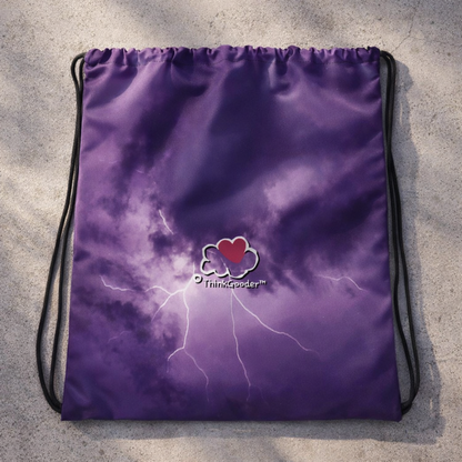 R You Ready - Purple Lightning - Standard - Polyester - Drawstring bag