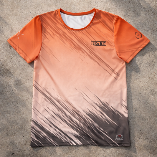 Complete in Christ - Black + Red Design - Men's athletic t-shirt