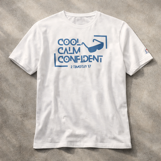 Cool Calm Confident - Blue Design - Cotton - Unisex t-shirt