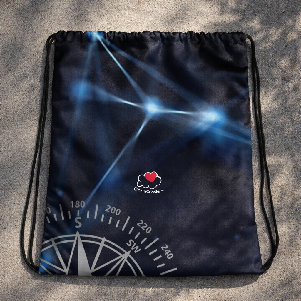 True North - Blue Design - Polyester - Drawstring bag