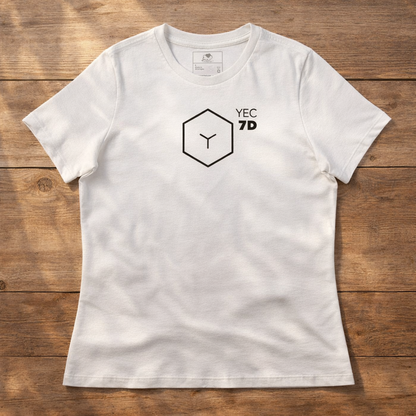 YEC 7D Cube - Black Design - Cotton - Women - Relaxed Tee